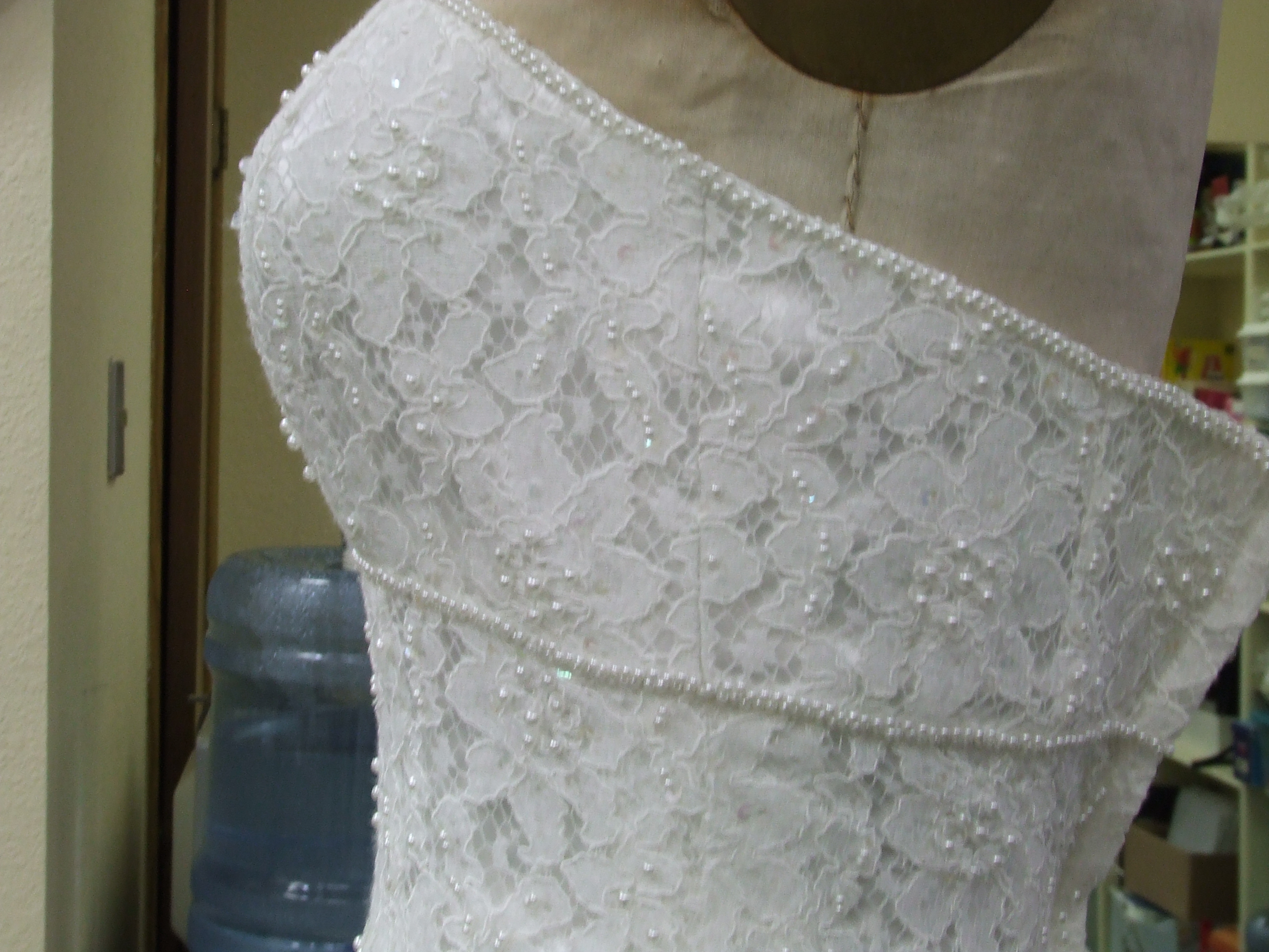Sew bead wedding dress