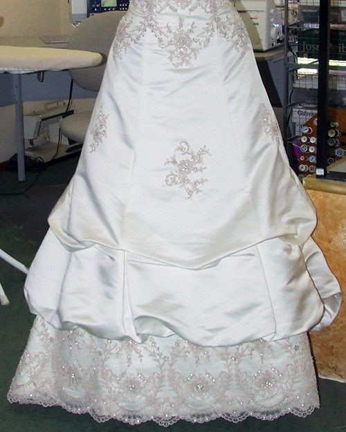 After ~ front of the dress